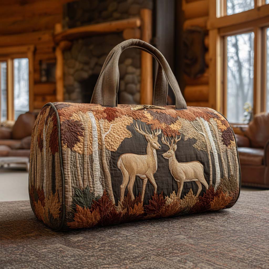 Padded Travel Bag - Deer in the Woods